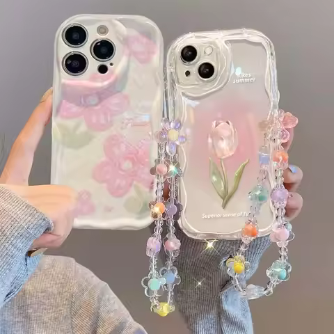 Flower Bracelet Chain Case For Huawei Honor 200 400 Lite 300 Pro 90 X9C SMART 5G X6C X8C X8B X7B X9B