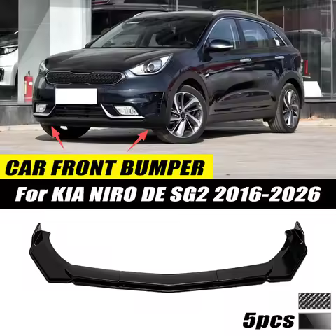 For KIA NIRO DE SG2 2016-2026 Front Bumper Lip Front Guard Spoiler High-quality ABS Material Body Ki