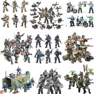 Special Forces Swat Team Army Soldier Action Figures with Weapon s Part for Military Vehicle Bricks 