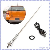 [KokiyaedMY] Vehicle Radio AM Aerial Professional High Accessories Silver 53in 53 Inches