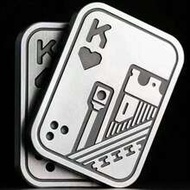 Metal Skull Push Slider Stress Relief Toy, Anti-Stress EDC Top Spinning Poker Toy, Portable Decompre