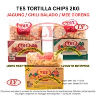 *Halal* Keropok Tes Tortilla Chips 2kg Rasa Jagung Barbeque / Balado Expiry date: Dec 2026