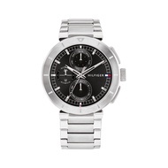 Tommy Hilfiger Lorenzo Men's Watch Stainless Steel Strap - Black Dial 1792116