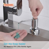 PEONYTWO Soap Dispenser No-spill Countertop Detergent Water Pump Stainless Steel Lotion Dispenser
