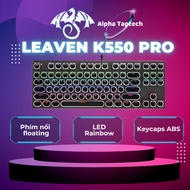 Leaven K550 Pro Wired Mechanical Keyboard, Full Table hotswap, LED cyberpunk, Gaming, Working, Study,