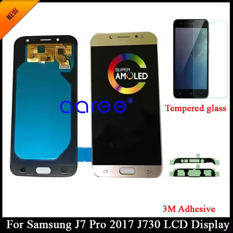 Tested AMOLED For Samsung J7 Pro 2017 J730 LCD Display For Samsung J7 2017 J730F LCD Screen Touch Di