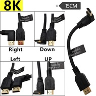 2.1 Versi HDMI 8K60HZ/4K120HZ Lurus ke Kiri Kanan Siku 90 Darjah 7680X4320 Kabel Sambungan HD