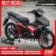 MERAH UV Transparent Sticker Striping mx King 150 Maxdecal Material Red Design King-i 79biru