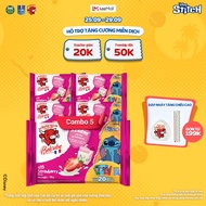 Combo 5 Phô mai vuông Belcube ngọt vị Dâu 78G x 15C