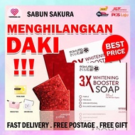 SAKURA 3X WHITENING BOOSTER SOAP Sabun Putih Sakura 100g FREE GIFT ORIGINAL HQ