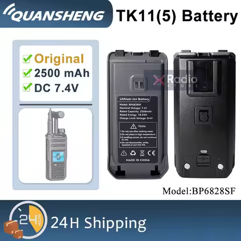 Quansheng TK11(5) Battery Walkie Talkie TK11 5 Battery Replacement High-Capacity 2500mAh Type-C Char