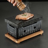 耐高溫火山石烤肉爐日式文字木炭爐烤肉盤餐廳牛扒煎盤石板燒烤盤