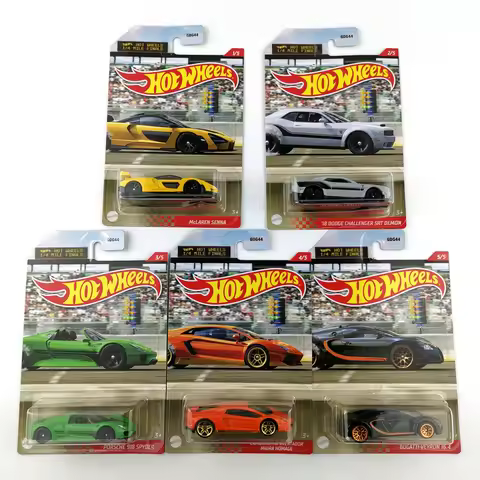 Hot Wheels 1/4 Mile Finals BUGATTI VEYRON/PORSCHE 918/McLAREN/LAMBORGHINI 1/64scale Diecast Car GDG4