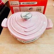 100% Real & 100% New * Le Creuset Cast Iron 鑄鐵鍋  * 鐵 Dish (小 Buffet) * 20cm Heart  Pot 扁身心心煲 * Chiff