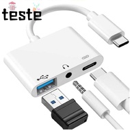 Type-C to 3.5m Professional Headphone 3 in 1 Data Transmission