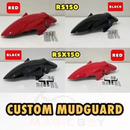 100% MAGIC BOY CUSTOM SIAP POTONG MAGAT MUDGUARD WITH SCREW NUT PNP RS150 RSX150 RS 150 HITAM MERAH 