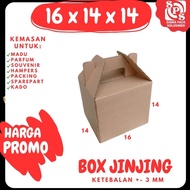 Kardus Jinjing 16x14x14 Gable Box Packing Buah kemasan karton souvenir