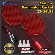 【3 IN 1】Carbon Badminton Racket 22~24LBS Badminton Match Training For Student Professional Racket