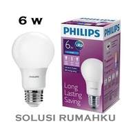 PHILIPS LED BULB 6W WHITE 6 W WATT PHILLIP PHILLIPS BULB