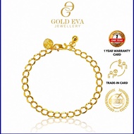 Emas Eva (2.30g) GE Gelang Tangan Bracelet Emas Fashion 24k Emas Plated Oval Luxe