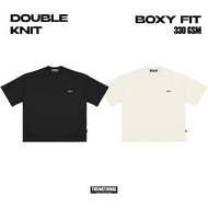 Thenational T-shirt Boxy Fit Oversize Double Knit 330 GSM Heavyweight Label