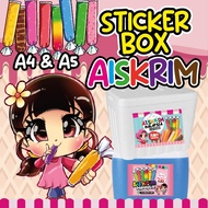 A4/A3 ICE BOX STICKER AISKRIM MALAYSIA WATERPROOF READY STOCK