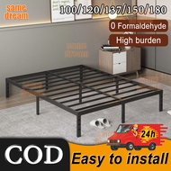 Iron bed Metal bed frame Iron bed Single bed/double bed/queen bed High load-bearing bed frame Bedroom bed frame