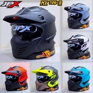 JPX full face helmet JPX MX 726R solid plain helmet