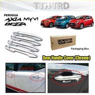 HC-CARGO Perodua Myvi 2018 2019 Bezza Axia Door Handle Cover Chrome Protector Guard