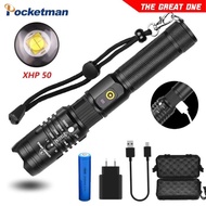 GO Lampu Senter LED 50000 Lumens USB Outdoor