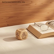 【TT】 Handmade Wooden Decision Dice Hand Polished Dual Purpose Dice for Quilting Sewing Book Reading 