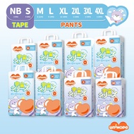 Unihope Universe Baby Diapers Pants & Tape Ultra Thin Skin Friendly - Newborn/S/M/L/XL/2XL/3XL/4XL