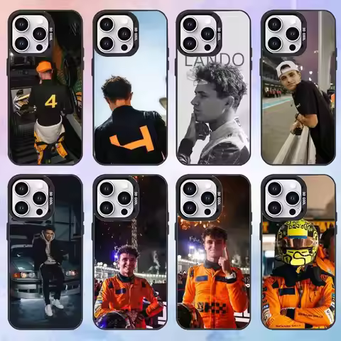 L-Landos F1 N-Norris 04 Phone Case For iPhone17,16,15,14,13,12,11 Plus,Pro Max Black Candy Matte Sho