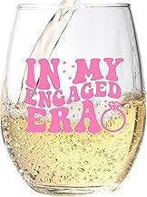 In My Engaged Era Wine Glass - Engagement Gifts for Her - Fiancee Gift for Women - Future Mrs and Br