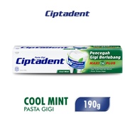 CIPTADENT Pasta Gigi Pencegah Gigi Berlubang MAXI 12 Cool Mint Tube 190gr