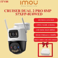 (TẶNG HỘP KỸ THUẬT) IMOU Cruiser Dual 2 Pro 8MP | IPC-S7XFP-8U0WED | Camera ngoài trời quan sát đêm
