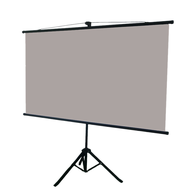 (ZTIH) 3X Projector Simple Curtain Anti-Light Screen 80 Inches Home Outdoor Office Portable 3D HD Pr