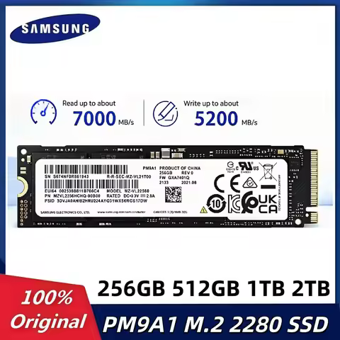 Original Samsung PM9A1 1TB 2TB M2 Nvme PCIe4.0 2280 Internal Solid State Drive for Laptop Desktop In