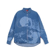KEMEJA Amigos de Nimes - Arise Laser Embro - Wash Denim Shirt