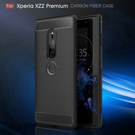Sony Xperia XZ2 Premium H8116 H8166 Casing Soft TPU Case Fashion Carbon Fiber Pattern Shockproof Silicone Back Cover