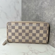 💗香緹國際精品💗 LV 白色棋盤格拉鏈長夾 #N41660