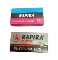 Russian Double Edge Rapira Assortment Super Stainless and Platinum Lux Razors - 2 Packs 15 Blades