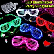 【Lowest Price】Light Up LED Glasses Neon Party Flashing Glasses Glow Glasses Glow in Concert Props Fl