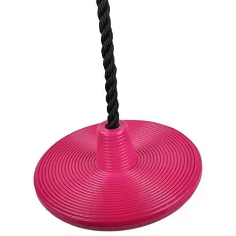 Swing Set Stuff Inc. Cyclone Seat with Rope and SSS Logo Sticker Playground Attachment Pink