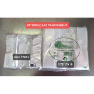 PP SINGLE BAG WITH TRANSPARENT SIZE 12 & 15