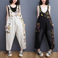 Denim Overalls Women Korean Version Loose Large Size Casual Jumpsuit Trousers