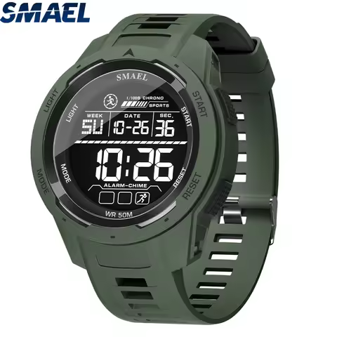 SMAEL 8105 Digital Watches Sports LED Wristwatches Men's 50m Waterproof Watch Digital Light Stopwatc