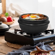 Korean Stone Bowl withTray Ceramic Hot Pot forRice Cake Soybean Paste Soup Samgyetang