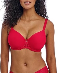 Women's Loveland Underwire Plunge Molded T-Shirt Bra, Bombshell Chilli Red, 28F