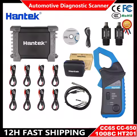 Hantek 1008C Portable PC USB digital Oscilloscope 8-channels Automotive diagnostic function Oscillos